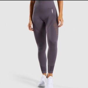 Gymshark Energy Seamless Workout Leggings Slate Lavendar Size M